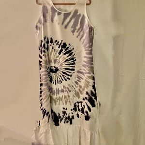 Tie die purple maxi dress